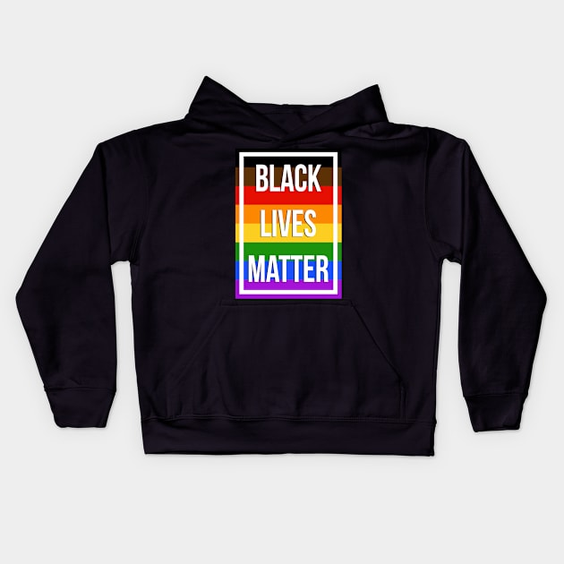 BLM - POC rainbow lgbt Kids Hoodie by schreynal